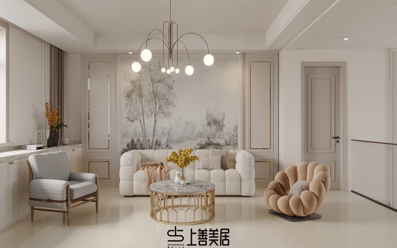 保定康城紫玉府140㎡輕奢裝修案例